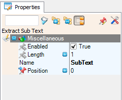 SubText properties